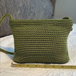 Sak Green Handwoven Women's Bag 7x5, 9” drop SUPER CLEAN